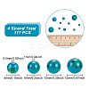 117Pcs 4 Styles Synthetic Yellow Turquoise(Jasper) Beads Strands TURQ-AR0001-22-2