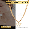1Pc 304 Stainless Steel Letter Pendant Necklaces NJEW-LP0001-33W-G-2