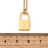 304 Stainless Steel Rolo Chain Pendant Necklaces NJEW-S444-01G-24-3