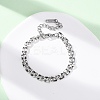 304 Stainless Steel Panther Chain Bracelets for Women BJEW-R027-07P-2