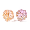Baking Paint and Golden Metal Enlaced Glass Beads DGLA-T004-20M-2