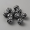 Round with Leopard Print Pattern Food Grade Silicone Focal Beads LS-SIL-WH0009-08A-1