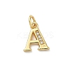 Brass Micro Pave Cubic Zirconia Charms KK-I382-03G-A-1