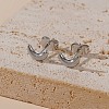 304 Stainless Steel Stud Earrings for Women EJEW-G459-01B-P-1
