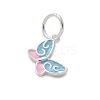 925 Sterling Silver Enamel Butterfly Charms STER-D300-28P-01-2