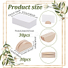 30Pcs Half Round Wood Name Card Holder AJEW-NB0009-27B-2