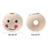 Printed Natural Wood European Beads LS-WOOD-T019-13B-01-2