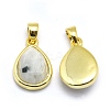 Natural Rainbow Moonstone Pendants G-O176J-08G-2