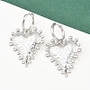 304 Stainless Steel Heart Hoop Earrings EJEW-K268-74P-1