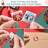 3 Rolls 3 Styles 8 Patterns Christmas Round Dot Self Adhesive Paper Stickers Roll DIY-YW0009-90-3