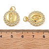 Brass Micro Pave Cubic Zirconia Pendants KK-C092-19A-G-3