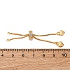 Brass Box Chain Slider Bracelet Making with Cubic Zirconia & Imitation Pearl KK-A214-33G-3