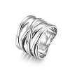 Cross 304 Stainless Steel Finger Rings FS-WG16BAC-03-1