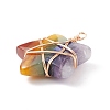 Chakra Natural Mixed Stone Pendants PALLOY-JF01878-02-3