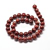 Natural Red Jasper Round Bead Strands G-P072-19-6mm-2