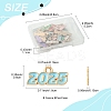 48Pcs 8 Colors Alloy Enamel Pendants ENAM-FS0002-41-4
