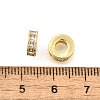 Round Ring Brass Micro Pave Clear Cubic Zirconia Beads KK-V008-16G-2