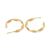 Brass Screw Textured C-shape Stud Earrings EJEW-A066-02G-2