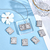 16Pcs 316 Stainless Steel Locket Pendants STAS-ME0003-42-5