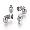 Tarnish Resistant 201 Stainless Steel Cord Ends STAS-P118-01-1