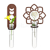 2 Sets 2 Styles Wall Hanging Terrarium Planter with Plastic Tube ODIS-GA0001-53B-1