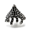 Brass Micro Pave Black Cubic Zirconia Beads KK-V011-26P-1