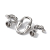 Rack Plating Brass Fold Over Clasps KK-Q797-05P-2