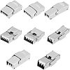 8 Sets 4 Style 304 Stainless Steel Watch Band Clasps STAS-UN0031-24-1