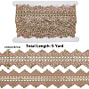 4.8~5 Yards Sparkle Polyester Lace Trim Ribbon with Plastic Paillettes OCOR-CY0001-14A-2