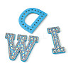 Alphabet Resin Rhinestone Patches DIY-TAC0005-45F-12