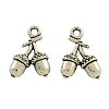 Tibetan Style Alloy Acorns Charms TIBEP-15963-AS-RS-1