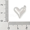 304 Stainless Steel Heart Pendants STAS-R162-01P-01-3