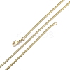 2mm Rack Plating Brass Herringbone Chain Necklaces for Women Men MAK-L044-20G-4