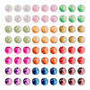 300Pcs 12 Colors Crackle Baking Paint Imitation Jade Glass Beads Set DGLA-TA0001-05-2