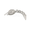Brass Micro Pave Clear Cubic Zirconia Snap Clasps KK-Z078-37P-2