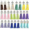 100Pcs 10 Colors Faux Suede Tassel Pendant Decorations FIND-SC0002-28-1