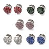 PVD Vacuum Plating 304 Stainless Steel Rhinestone Hoop Earrings for Women EJEW-Z076-06P-1