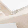 1Pc Letter Brass Rhinestone Open Cuff Rings for Women AJEW-LP0004-47Y-S-3