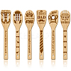 6Pcs Bamboo Spoons & Knifes & Forks AJEW-WH0411-031-1