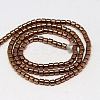 Electroplate Non-magnetic Synthetic Hematite Beads Strands X-G-J163-3x3mm-01-2