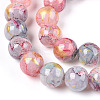 Baking Paint Crackle Glass Bead Strands X-DGLA-R053-05K-A-3