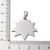 Non-Tarnish 201 Stainless Steel Pendants STAS-D041-16P-3