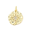 Brass Micro Pave Cubic Zirconia Pendants KK-D325-55G-1