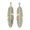 Tibetan Style Alloy Feather Big Pendants LS-TIBEP-A12720-P-RS-1