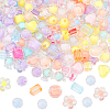 160Pcs 8 Styles Transparent Acrylic Beads TACR-SP0001-10-1