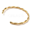 Ion Plating(IP) 304 Stainless Steel Twisted Rope Cuff Bangles BJEW-P296-01G-2