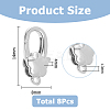 8Pcs Brass Lobster Claw Clasps KK-HS0001-54P-2