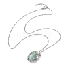 Crystal Stone Cage Pendant Necklaces NJEW-JN04756-03-2