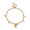 PVD Vacuum Plating 304 Stainless Steel Cable Chains Multi-strand Anklet AJEW-A036-12G-1