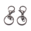 Iron Alloy Lobster Claw Clasp Keychain X-KEYC-D016-B-2